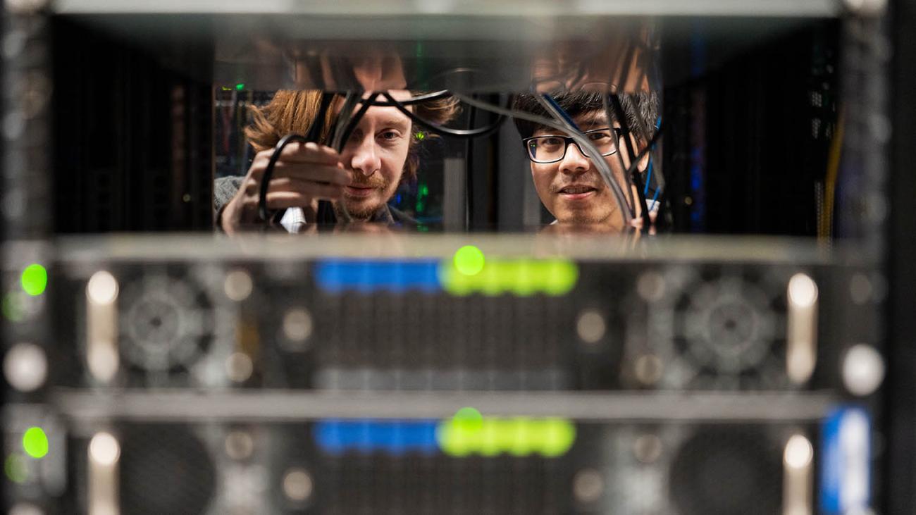 Andrew Wilson and Viet Pham with the HPC