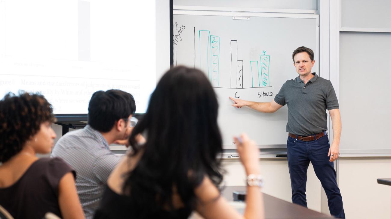 Professor Adam Pearson in class