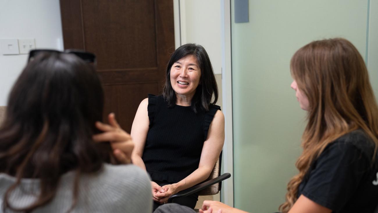 In class with Prof. Sharon Goto