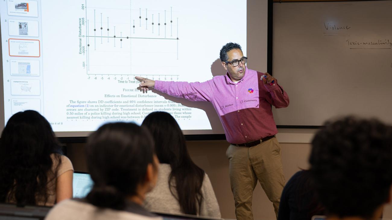 In class with Professor Fernando Lozano