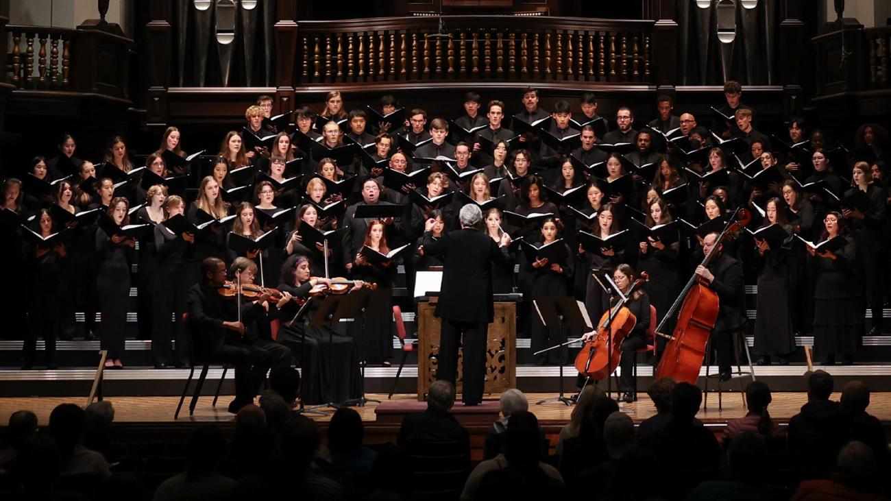 Pomona College Choir in Bridges Hall of Music