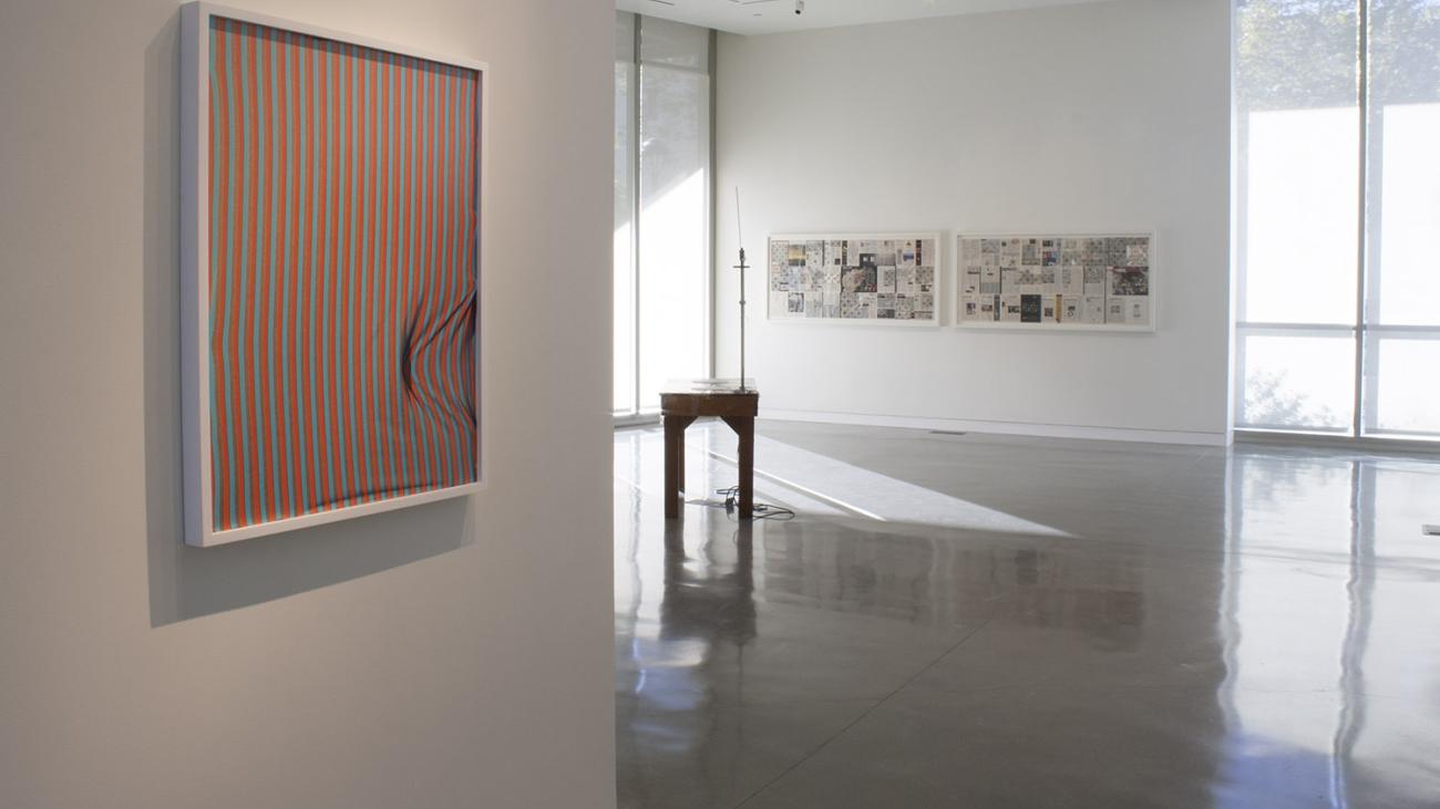 Installation photos highlighting works by Anthony Lepore and Samira Yamin