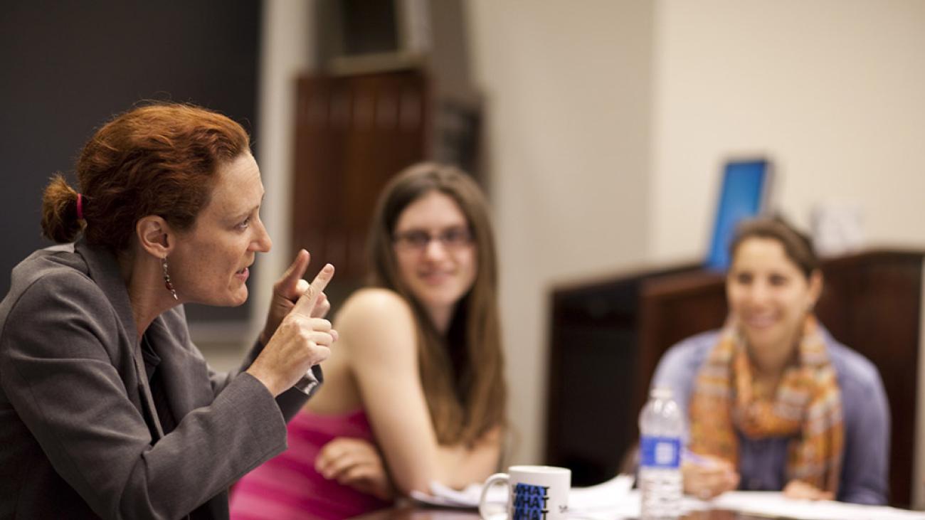 In class with Professor Oona Eisenstadt