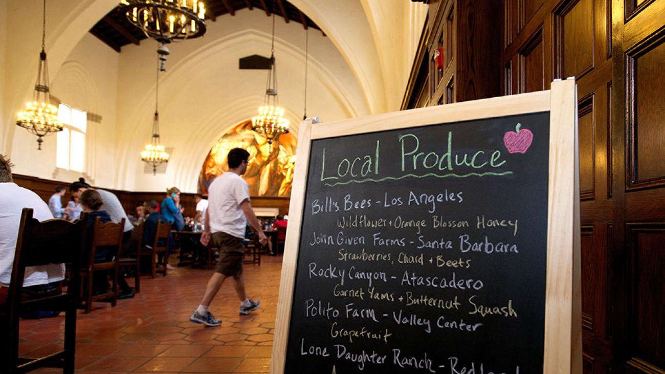 Local produce at Frary Dining Hall