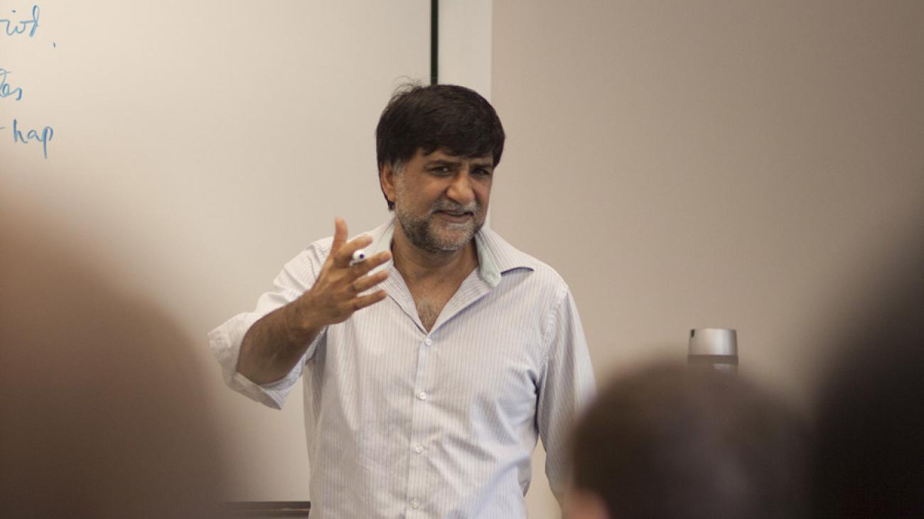 In class with Professor Tahir Andrabi