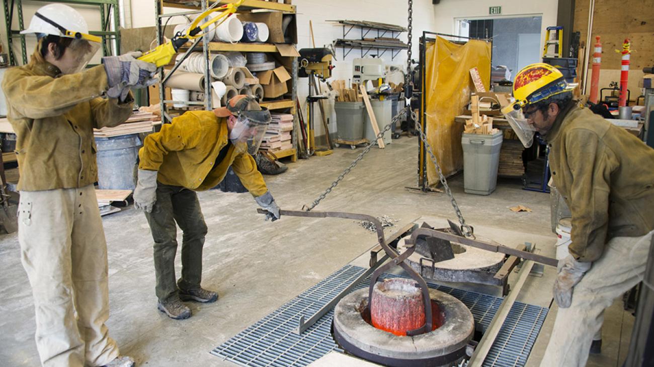 Sculpture class with Professor Michael O’Malley