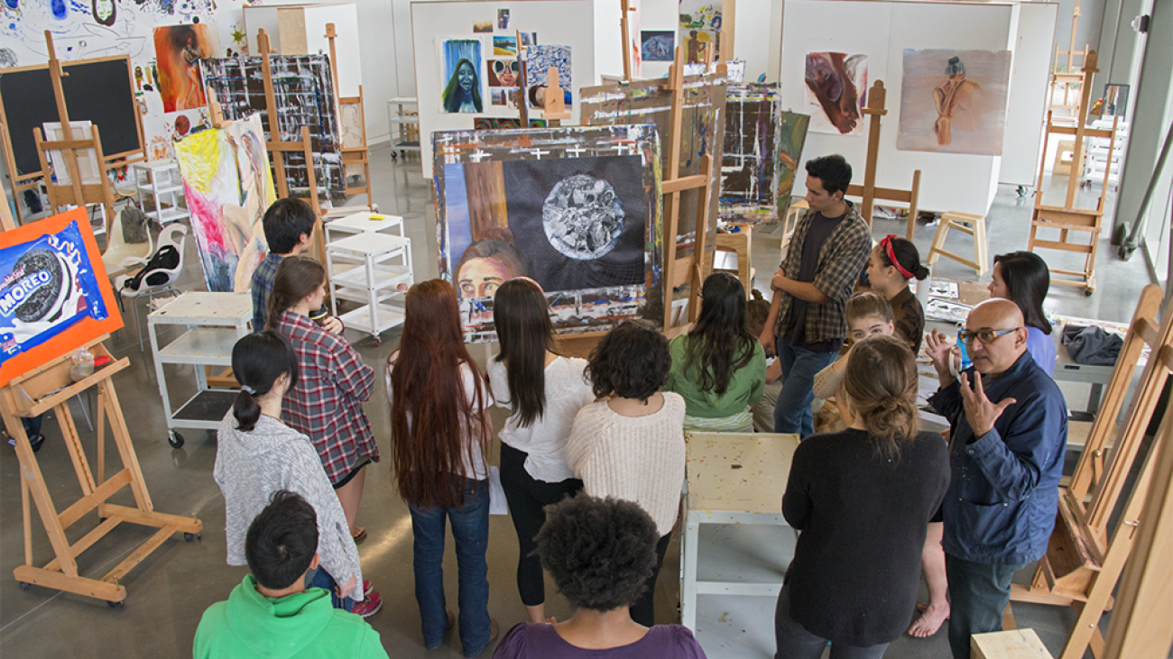 Painting class with Professor Sandeep Mukherjee