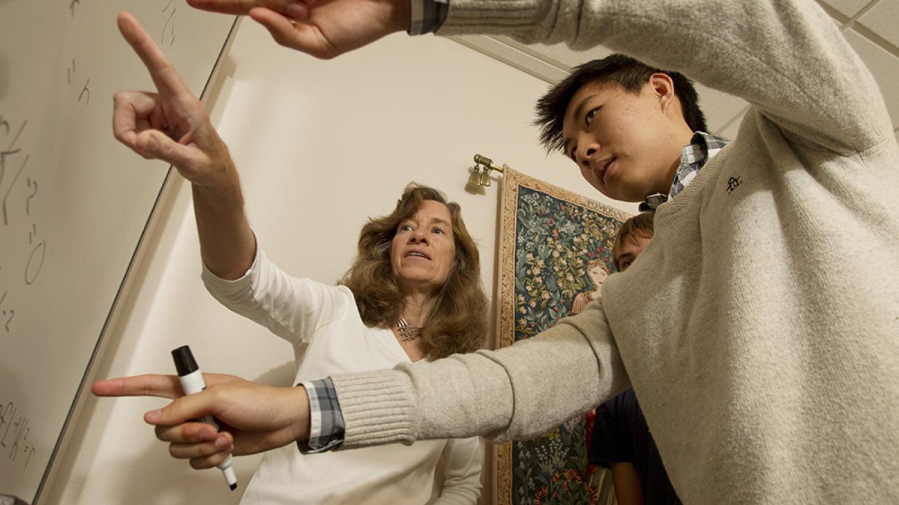 Student meeting with Professor Eleanor Brown