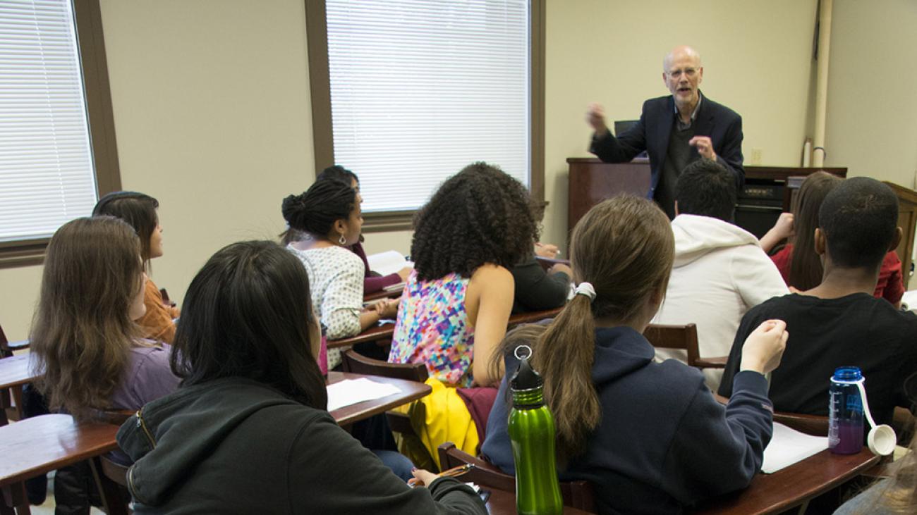 In class with Professor Char Miller