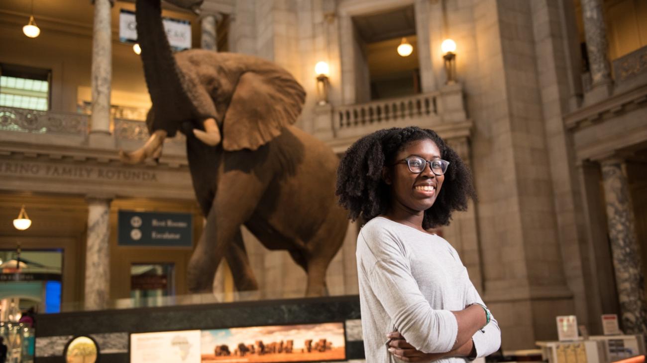 Student D'mai Curry summer internship at the Smithsonian