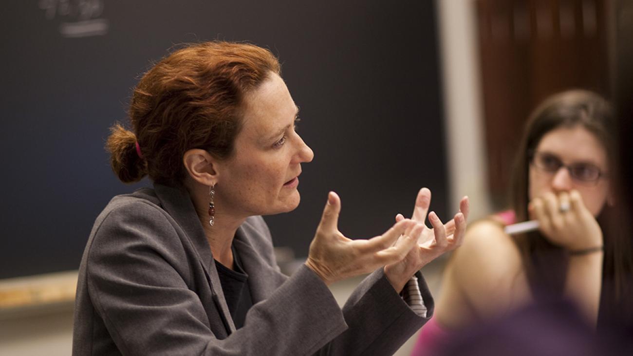 In class with Professor Oona Eisenstadt