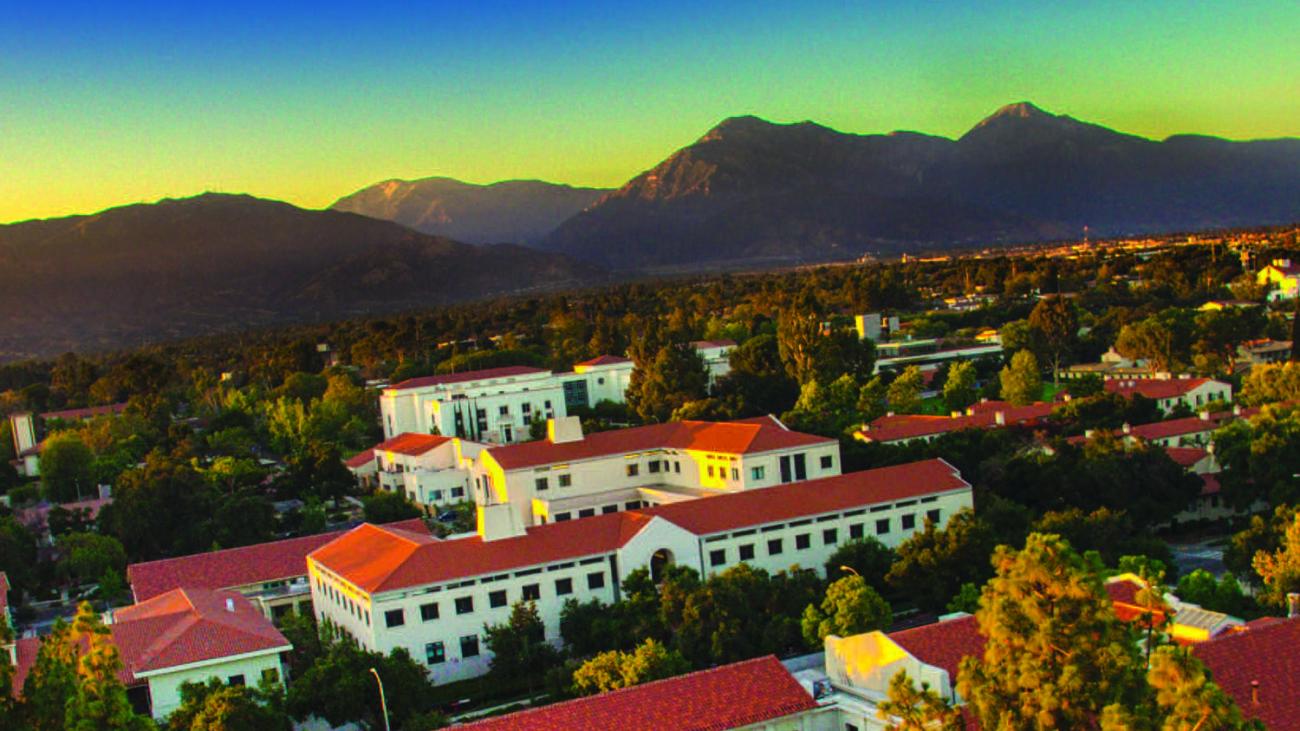 aerial photo of Pomona College