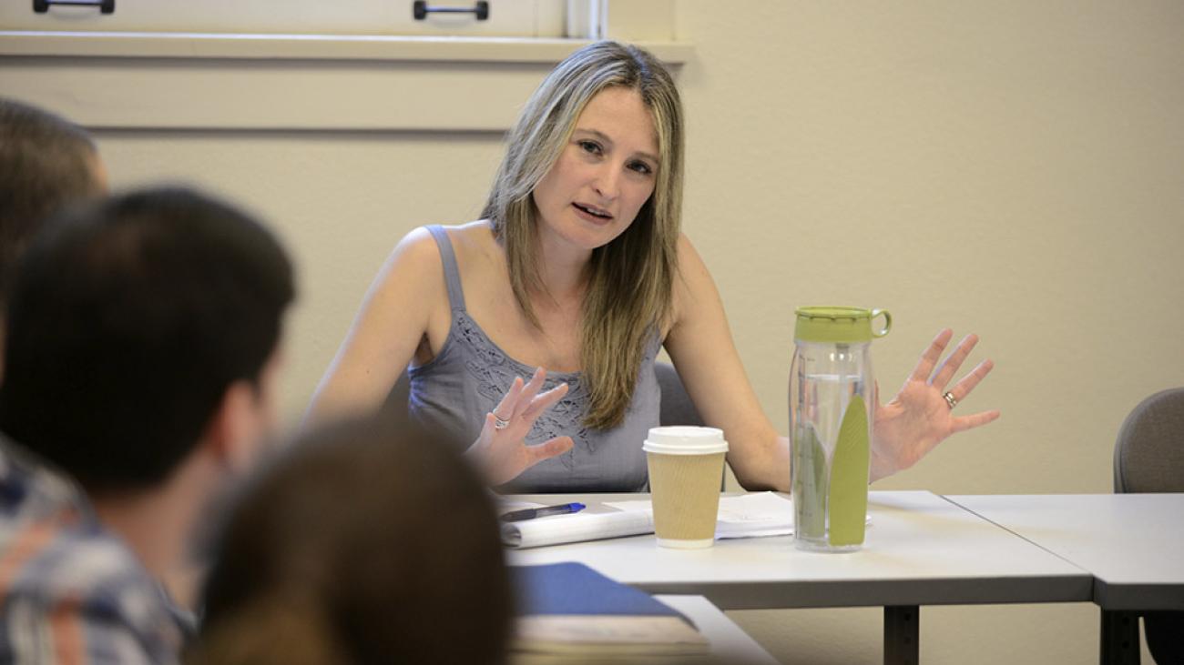 In class with Professor Jennifer Friedlander