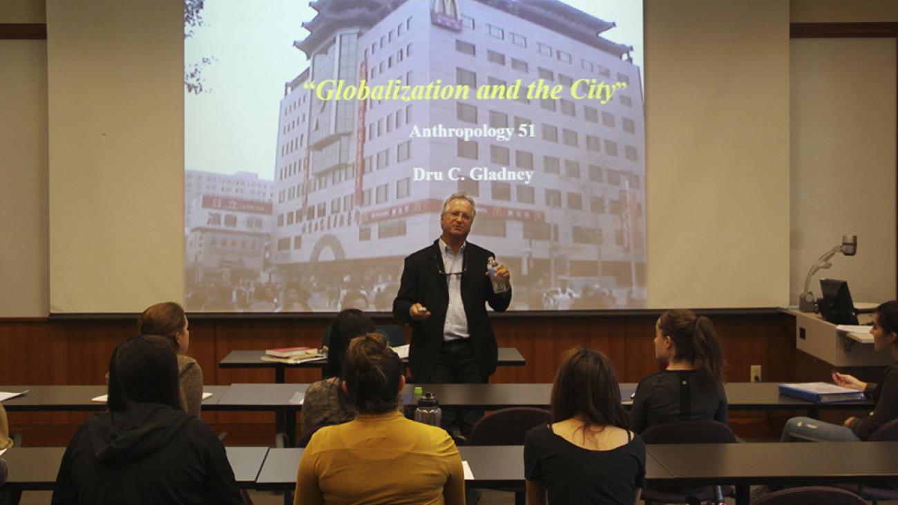 In class with Professor of Anthropology Dru Gladney