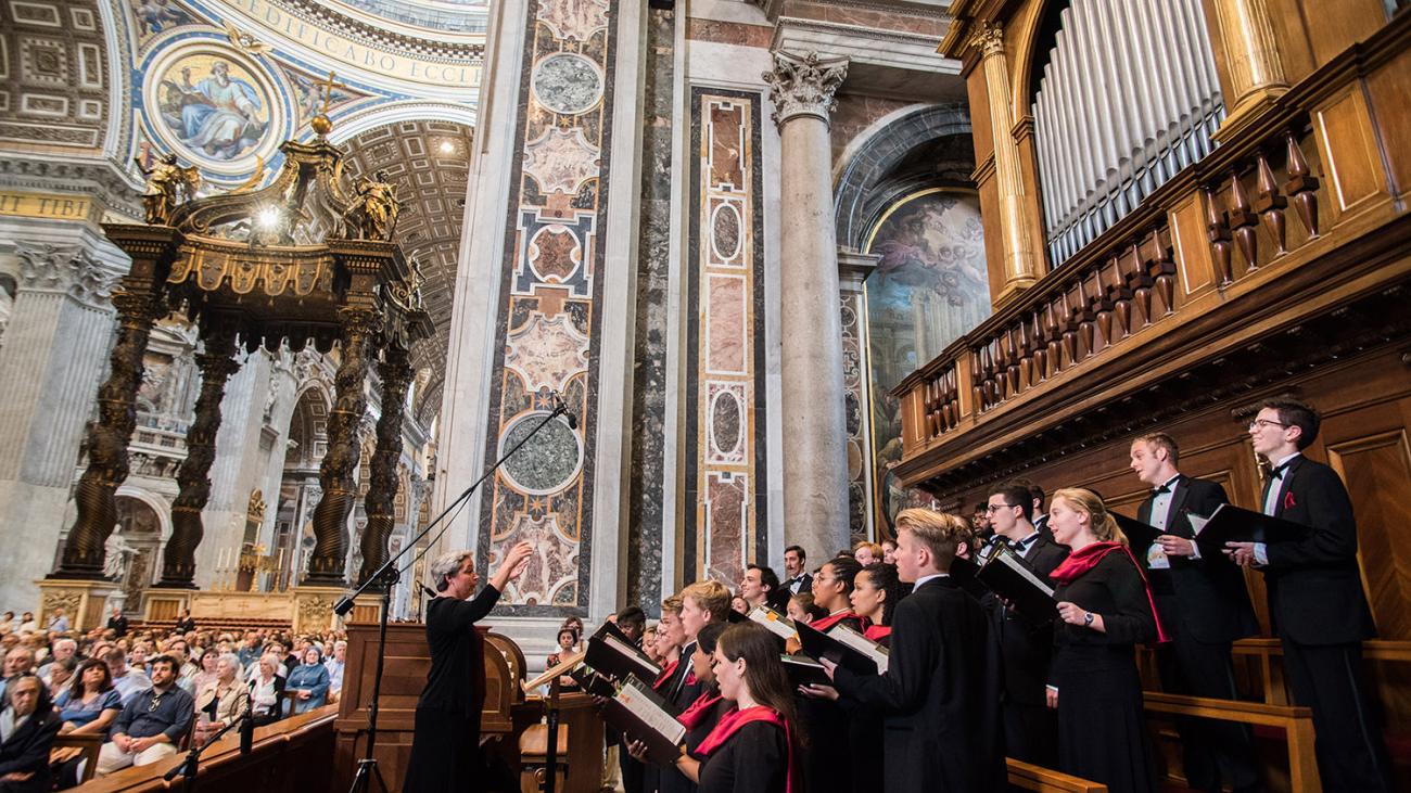 The Glee Club Performing in St. Peter’s Basilica, Rome