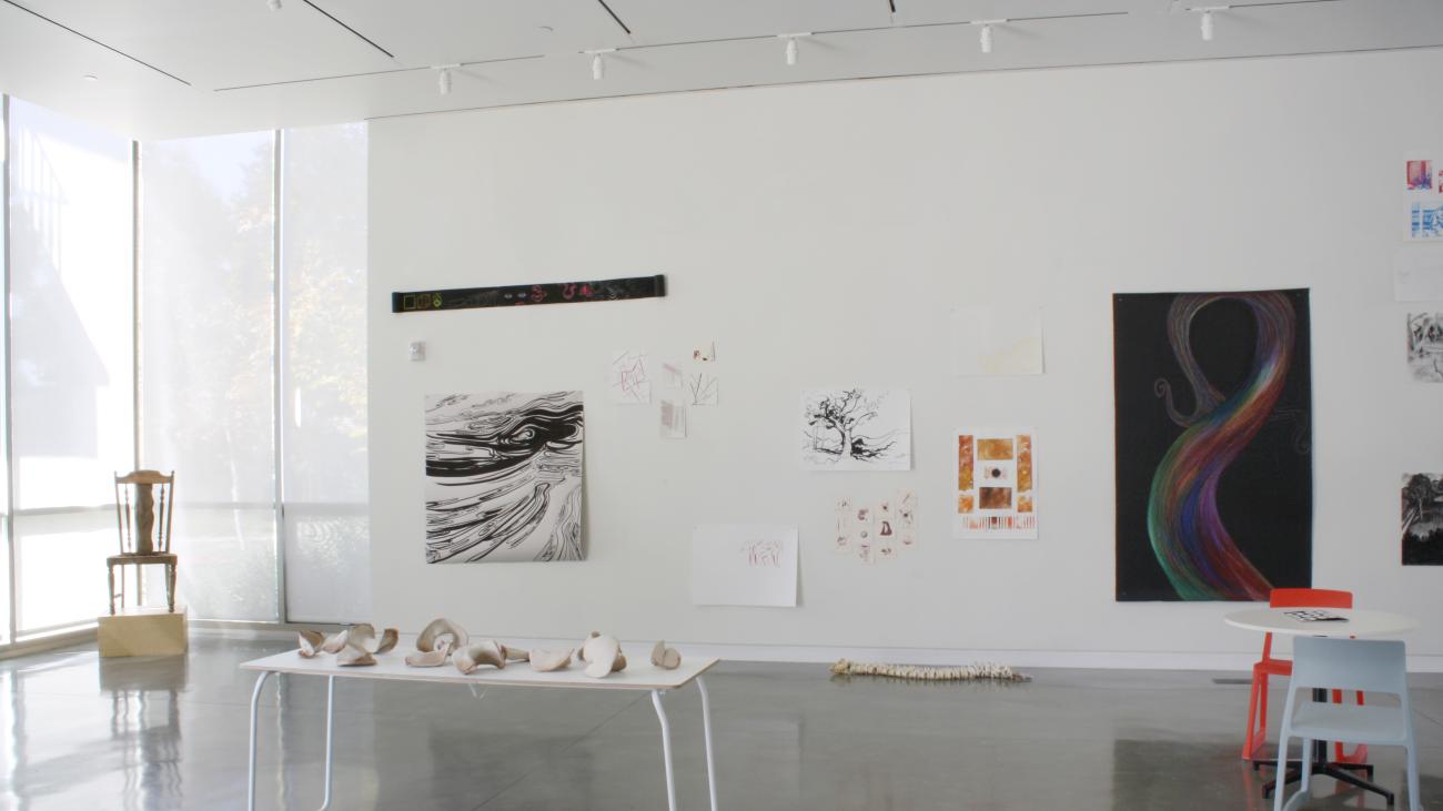 Installation view west wall