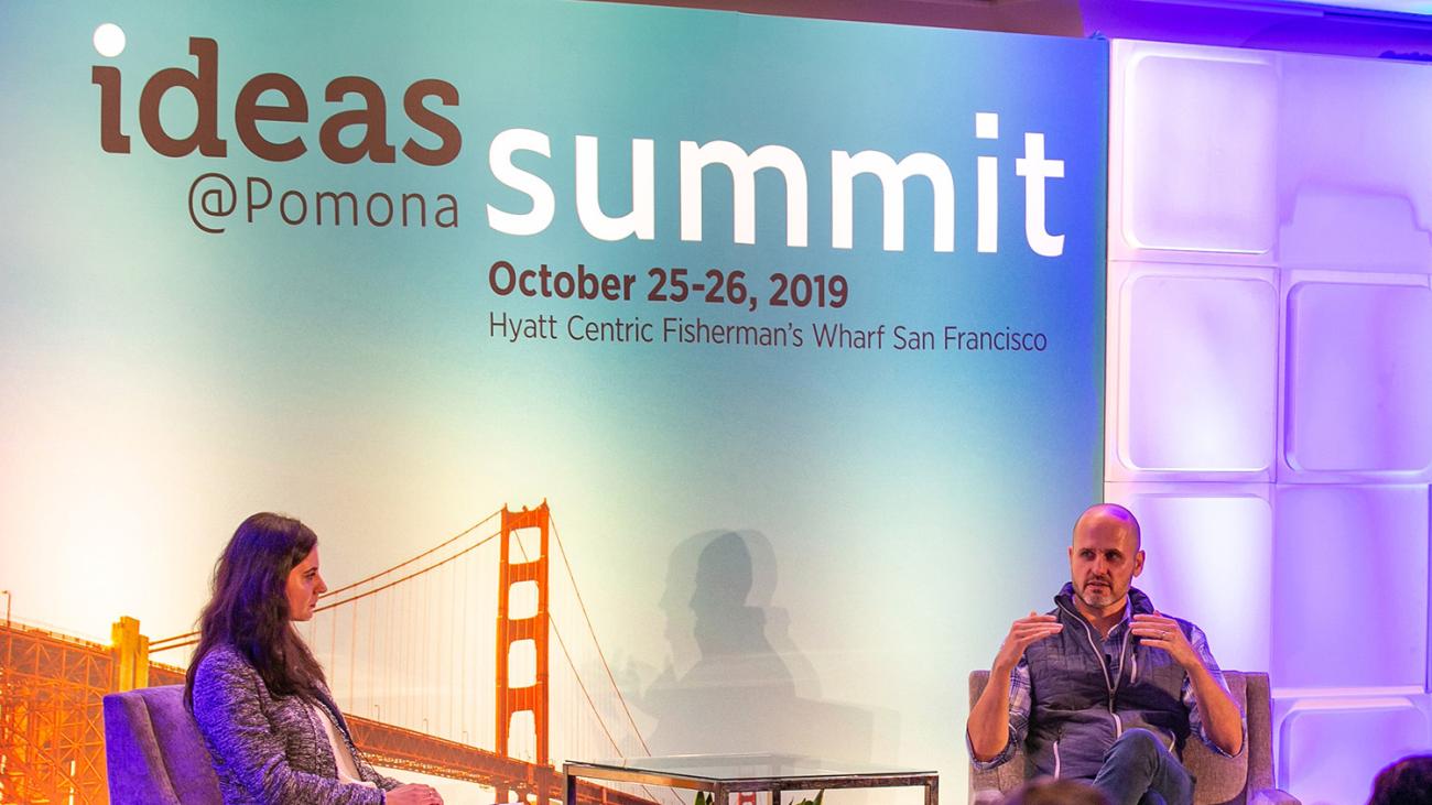 Speaker Laszlo Bock '93 at Ideas at Pomona Summit