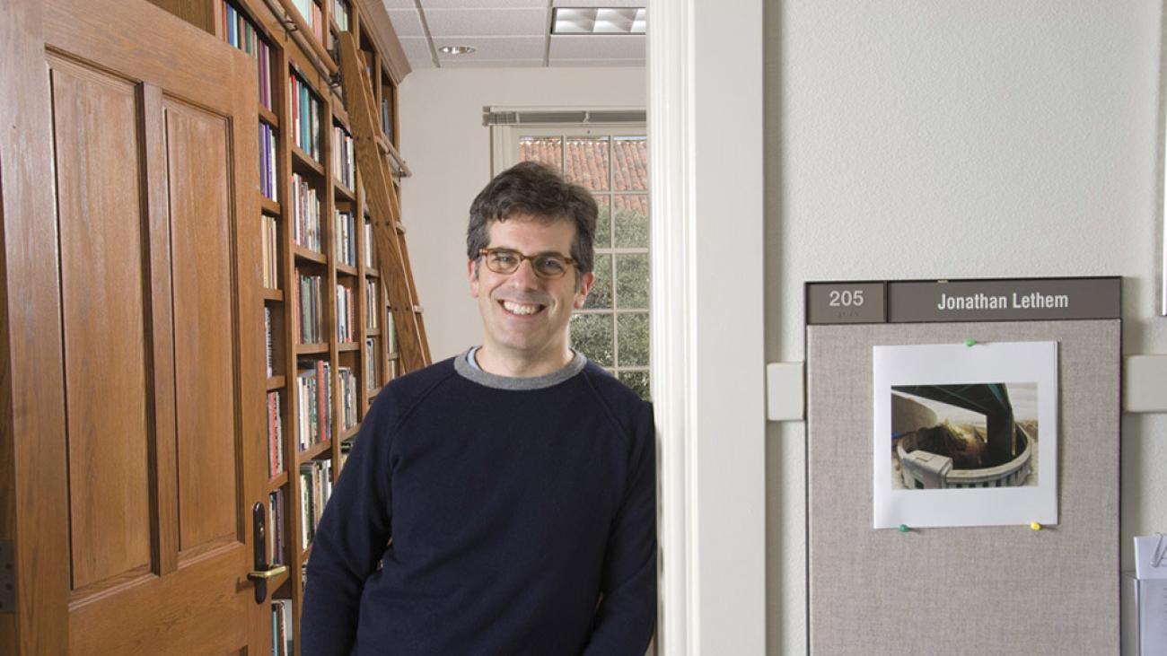 Novelist and Professor Jonathan Lethem at his office