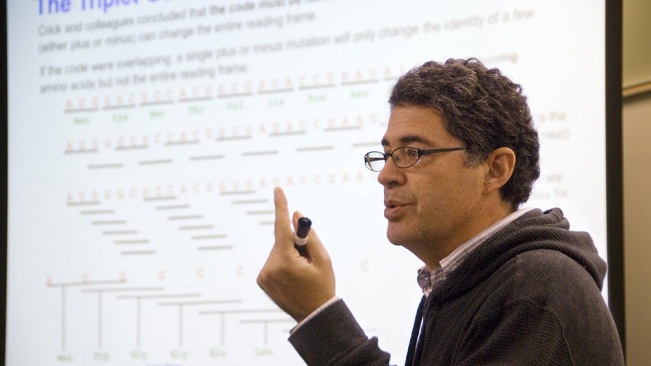 In class with Professor Daniel Martinez