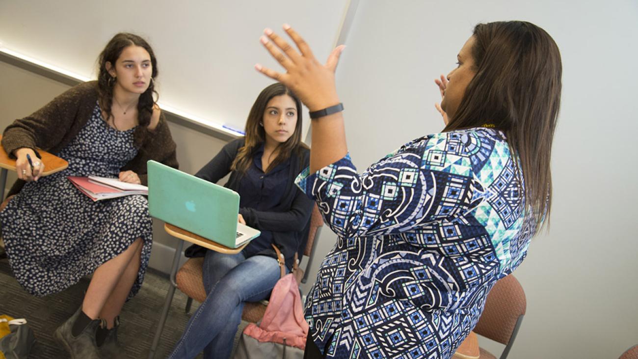 In class with Professor April Mayes