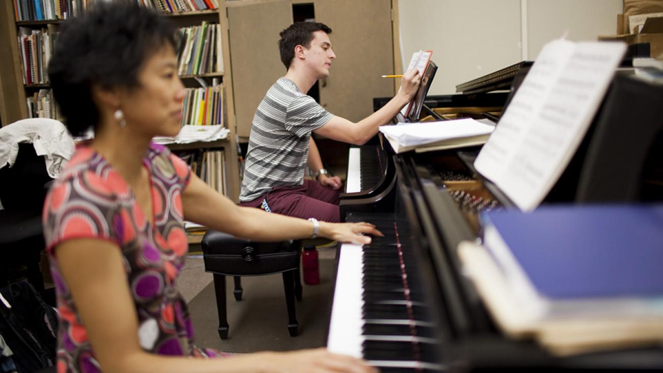 Piano rehearsal with Professor Genevieve Lee