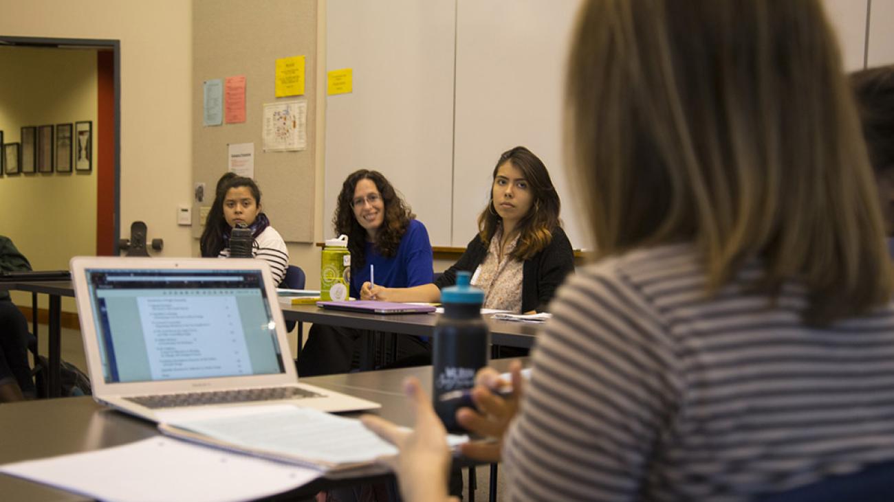 In class with Professor Gilda Ochoa