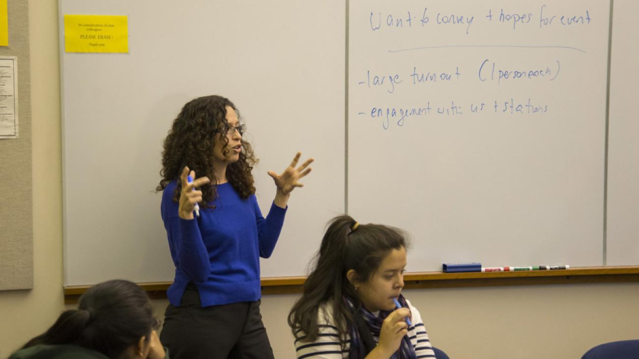 In class with Professor Gilda Ochoa