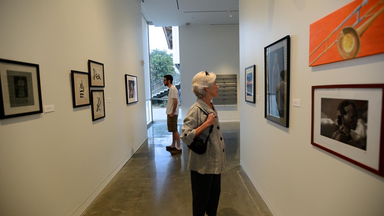 Attendee at Open House Art Exhibition