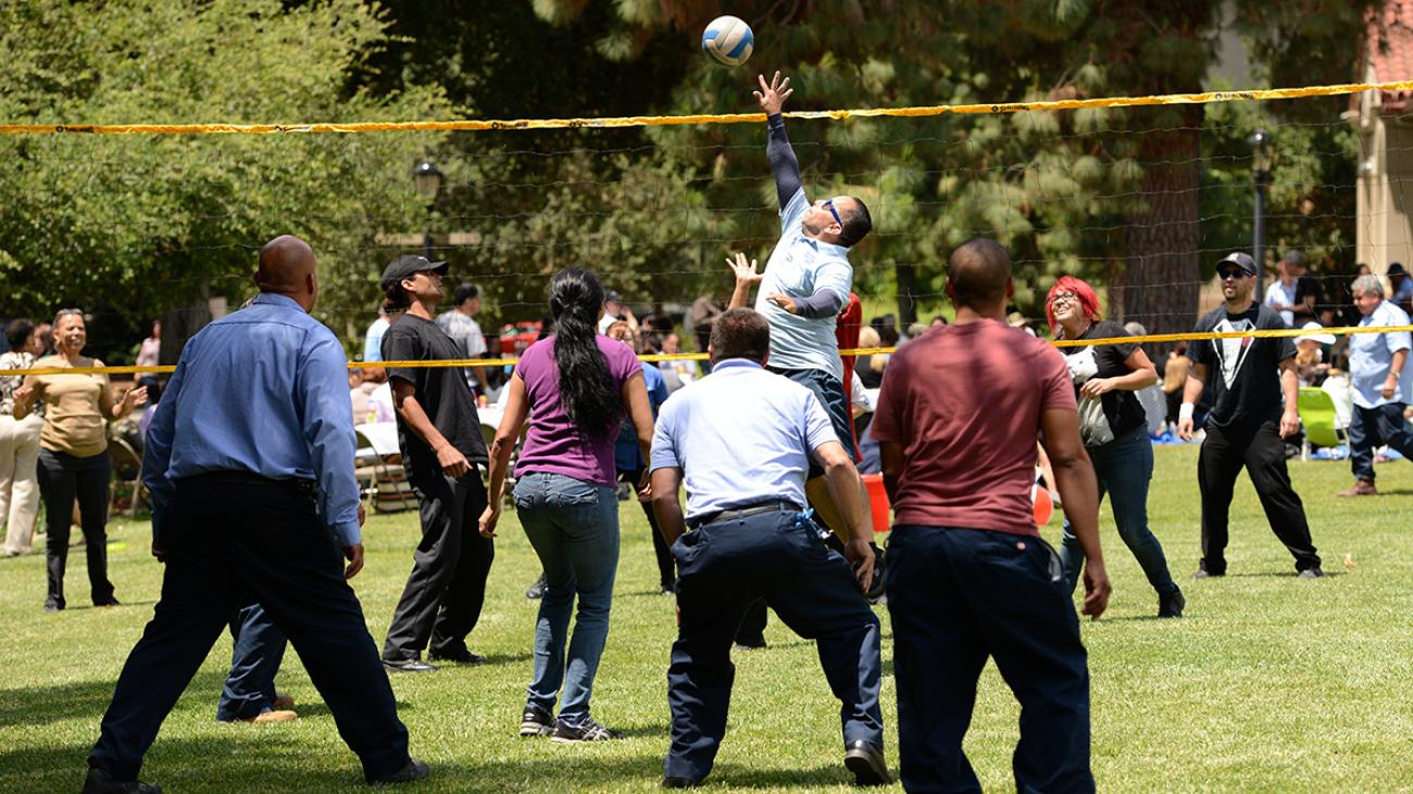 Staff picnic at Pomona College in 2014