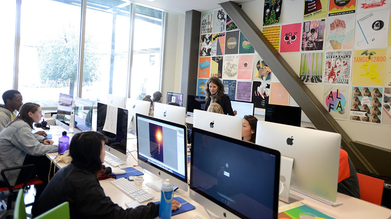 The digital arts classroom in the new Studio Arts Hall