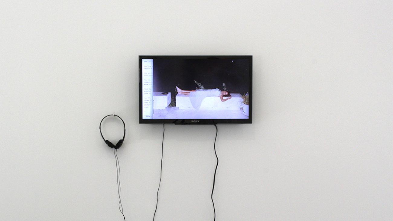 Martine Syms Memory Palace video monitor