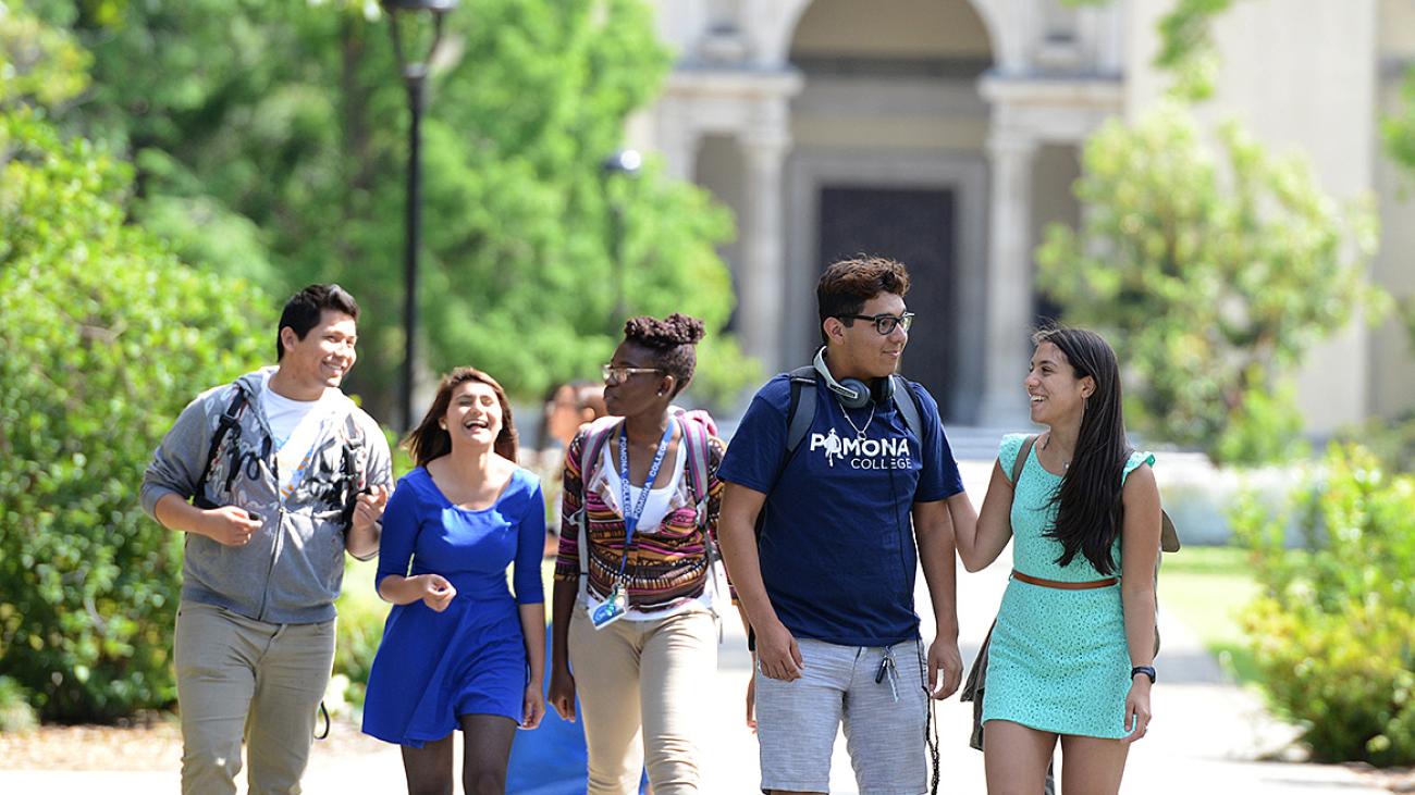 Students walking near Marston Quad