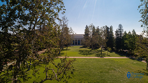 aerial shot of marston quad